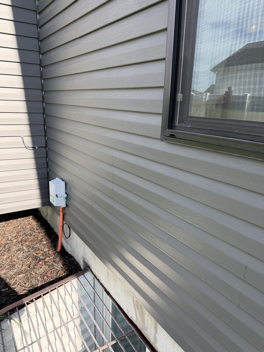 After - hard water stains removed from siding